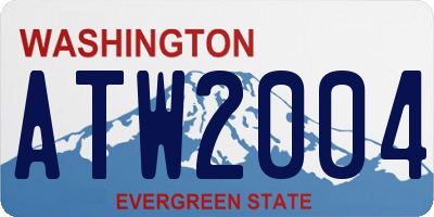 WA license plate ATW2004