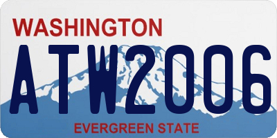 WA license plate ATW2006