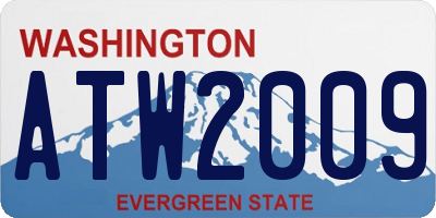 WA license plate ATW2009