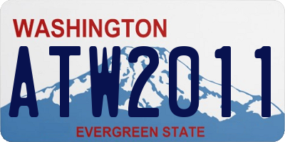 WA license plate ATW2011