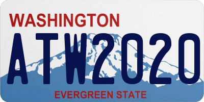 WA license plate ATW2020