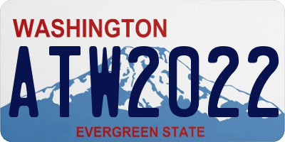 WA license plate ATW2022