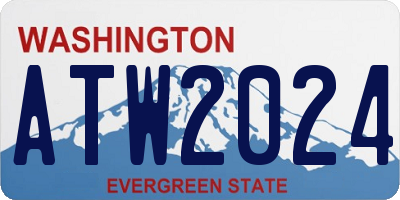 WA license plate ATW2024