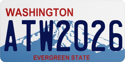 WA license plate ATW2026