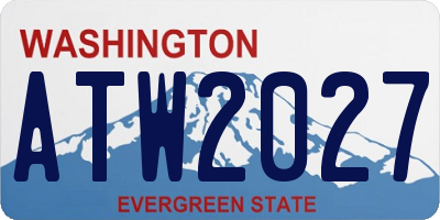 WA license plate ATW2027