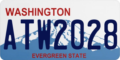 WA license plate ATW2028