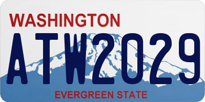 WA license plate ATW2029