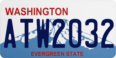 WA license plate ATW2032