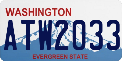 WA license plate ATW2033