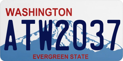 WA license plate ATW2037
