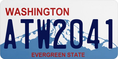 WA license plate ATW2041