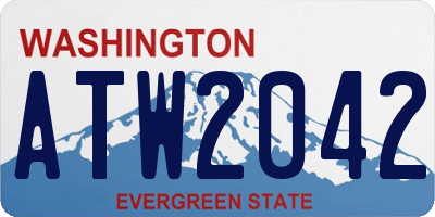 WA license plate ATW2042