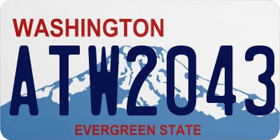 WA license plate ATW2043