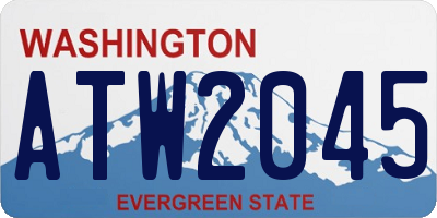 WA license plate ATW2045