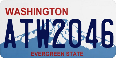 WA license plate ATW2046