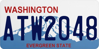 WA license plate ATW2048