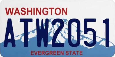 WA license plate ATW2051