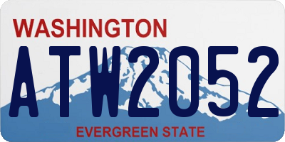 WA license plate ATW2052