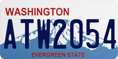 WA license plate ATW2054