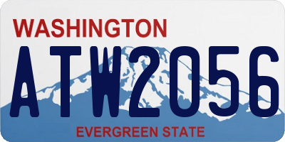 WA license plate ATW2056