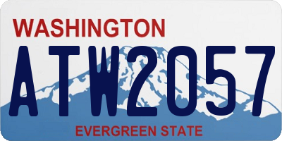WA license plate ATW2057
