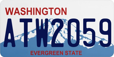WA license plate ATW2059