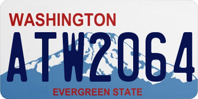 WA license plate ATW2064