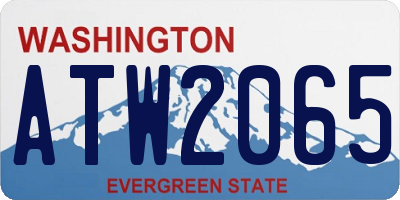 WA license plate ATW2065