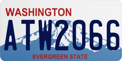 WA license plate ATW2066