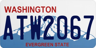WA license plate ATW2067