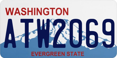 WA license plate ATW2069