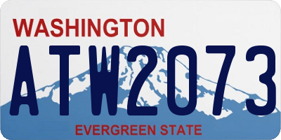 WA license plate ATW2073