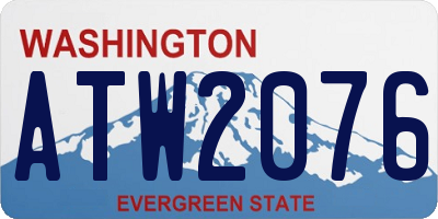 WA license plate ATW2076