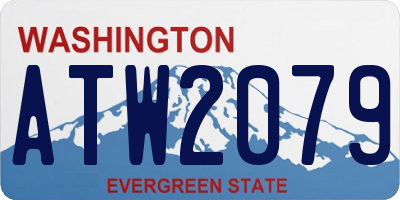 WA license plate ATW2079