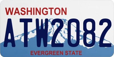 WA license plate ATW2082