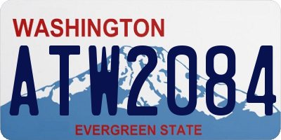 WA license plate ATW2084