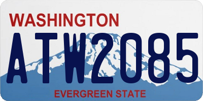 WA license plate ATW2085