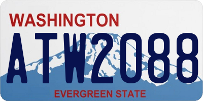 WA license plate ATW2088