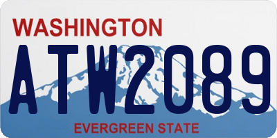 WA license plate ATW2089