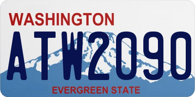 WA license plate ATW2090