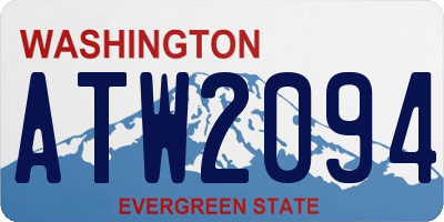 WA license plate ATW2094