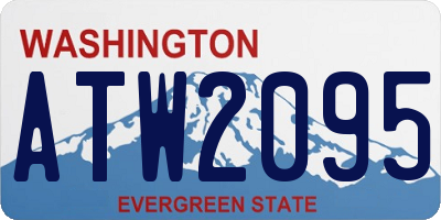 WA license plate ATW2095