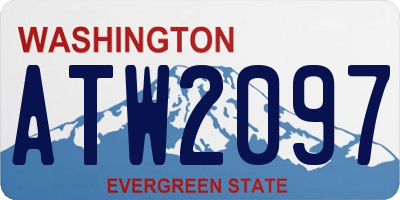 WA license plate ATW2097