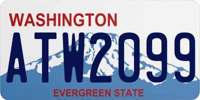 WA license plate ATW2099