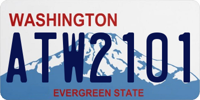 WA license plate ATW2101
