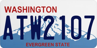 WA license plate ATW2107
