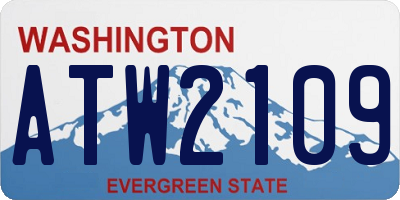 WA license plate ATW2109