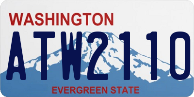 WA license plate ATW2110