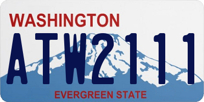 WA license plate ATW2111