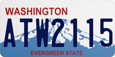 WA license plate ATW2115